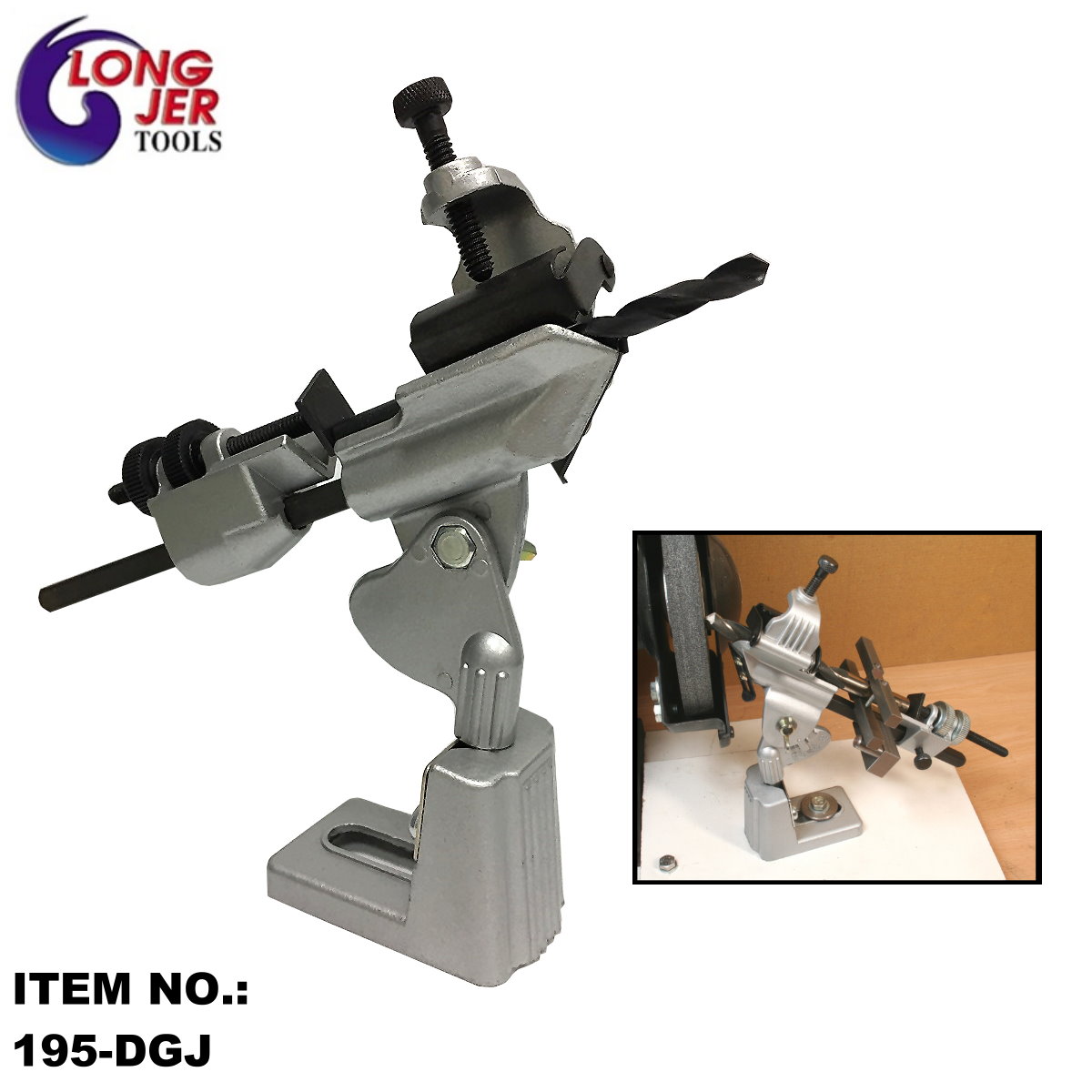 DRILL BIT GRINDER ATTACHMENT FOR HARDWARE TOOLS